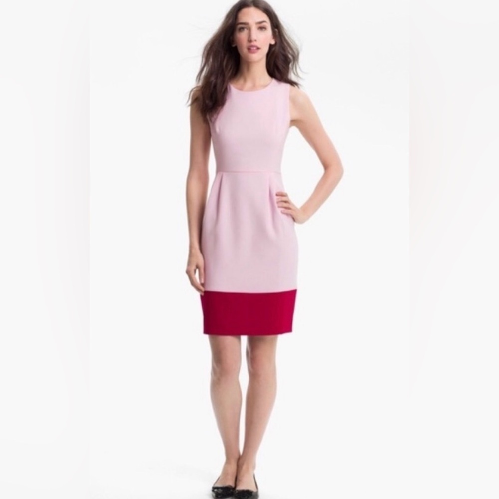 Kate‎ Spade New York Red Tiff Color Block sleeveless dress, Size 4